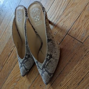 Excellent condition barely worn Vince camuto heeled mules